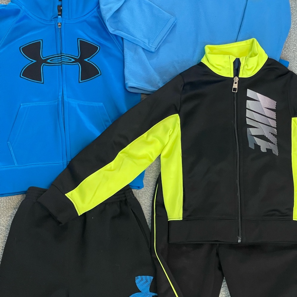 3 Jackets and 2 pants Under Armour and Nike
